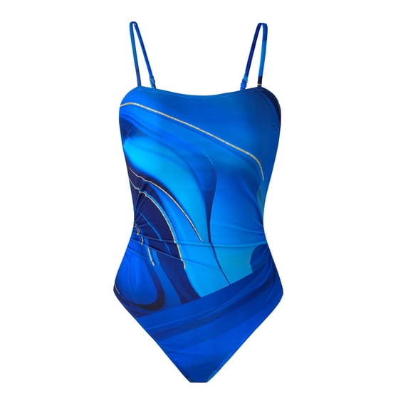 Enjoytime Womens Swimsuits Printed Slimming Tummy Control One Piece Swimsuit Modest Bathing Suit Sporty Swimwear