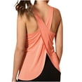 thumbnail image 1 of Enjoytime Womens Tank Tops Solid Color Round Neck Cross Back Sleeveless Shirts Yoga Workout Casual Gym Loose Tops, 1 of 4