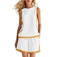 thumbnail image 1 of Enjoytime Womens Two Piece Sets 2026 Color Block Sleeveless Tops Shirts Matching Set Summer Casual Travel Outfits, 1 of 6