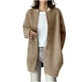 thumbnail image 1 of Enjoytime Womens Winter Coat Solid Color Long Sleeve Button Down Cardigans Fall Winter Warm Thick Casual Jacket, 1 of 6