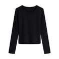 thumbnail image 1 of Enjoytime Womens Winter Tops Solid Color V-Neck Long Sleeve Loose Shirt Business Casual Fall Fashion 2025 Work Blouse, 1 of 4