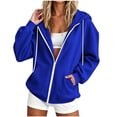 thumbnail image 1 of Enjoytime Womens Zip Up Hoodies Long Sleeve Solid Hooded Jacket Fall Fashion Comfy Casual Sweatshirt with Pockets, 1 of 7