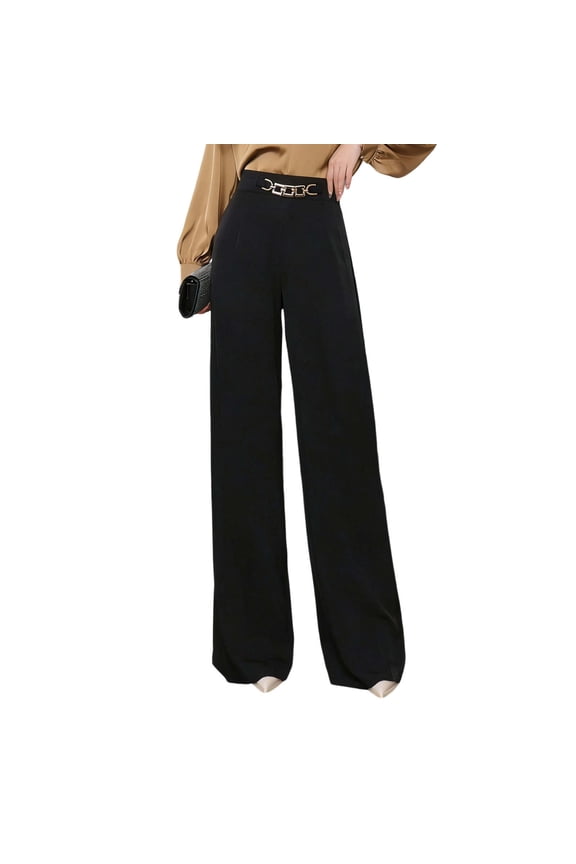 Work Pants Women Dress High Waisted Stretchy Straight Leg Wide Leg Trousers Business Casual Plus Size Pants