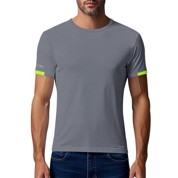 Enjoytime Workout Shirts for Men Quick Dry Short Sleeve Gym Shirt Lightweight Crewneck Casual Tee Tops
