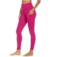 thumbnail image 1 of Enjoytime Yoga Pants Women Solid Color High Waisted Leggings Plus Size Pants Travel Casual Workout Sweatpants Hot Pink L, 1 of 8