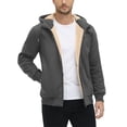 thumbnail image 1 of Enjoytime Zip Up Hoodie Men Long Sleeve Drop Shoulder Oversized Sweatshirt Casual Soft Basic Thick Fall Winter Tops with Pockets Dark Gray M, 1 of 7