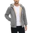thumbnail image 1 of Enjoytime Zip Up Hoodie Men Long Sleeve Drop Shoulder Oversized Sweatshirt Casual Soft Basic Thick Fall Winter Tops with Pockets Gray M, 1 of 7