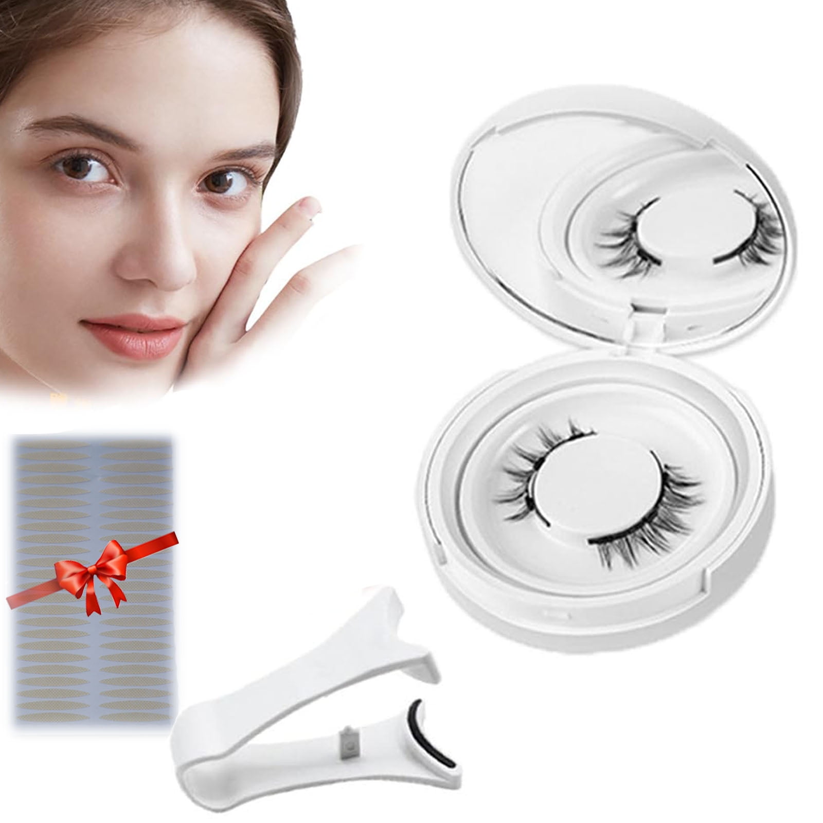 Enjuvie Magnetic Eyelashes Kit Asian, 2025 Reusable Magnetic Lashes Natural Look