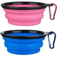 thumbnail image 1 of Enkarl Collapsible Dog Bowls 650ml, 2 Pack Travel Dog Bowls for Dog Cat, Portable Dog Water Food Bowl with Clasp, Pet Cat Feeding Cup Dish for Outdoor, Travel, Walking, Parking, 1 of 6