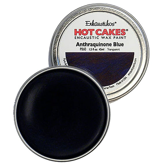 Enkaustikos Hot Cake Encaustic Wax Paint, 1.5 oz. Tin, Anthraquinone Blue