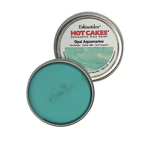 Enkaustikos Hot Cake Encaustic Wax Paint, 1.5 oz. Tin, Opal Aquamarine