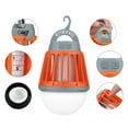 thumbnail image 1 of Enkeeo 2-in-1 Camping Lantern Bug Zapper Tent Light - Portable IPX6 Waterproof Mosquito Killer LED Lantern with 2000mAh Rechargeable Battery, Retractable Hook, Removable Lampshade（Orange）, 1 of 5