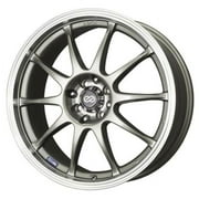 Enkei 15 x 6.5 in. J10 5 x 100 & 114.3 mm 38 mm Offset 72.62 mm Bore Silver with Machined Lip Wheel