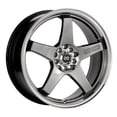 thumbnail image 1 of Enkei  17 x 7 in. EV5 5 x 100 & 114.3 mm 38 mm Offset 72.6 mm Bolt Hyper Black with Machined Lip Wheel, 1 of 1