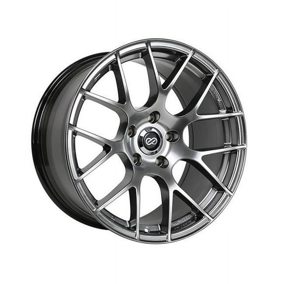 Enkei 18 x 9.5 & 5x120 Bolt Pattern 35 mm Offset 72.6 mm Bore Raijin Hyper Silver Wheel