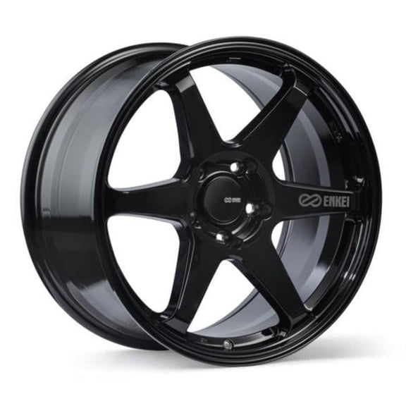 Enkei 18 x 9.5 in. T6R 38 mm Offset 5 x 114.3 mm Bolt Pattern 72.6 mm Bore Wheel, Gloss Black