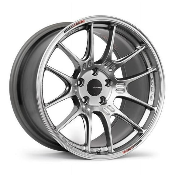 Enkei 18x9-5x112 in. 25 x 66.5 mm GTC02 Offset Bore Hyper Wheel, Silver