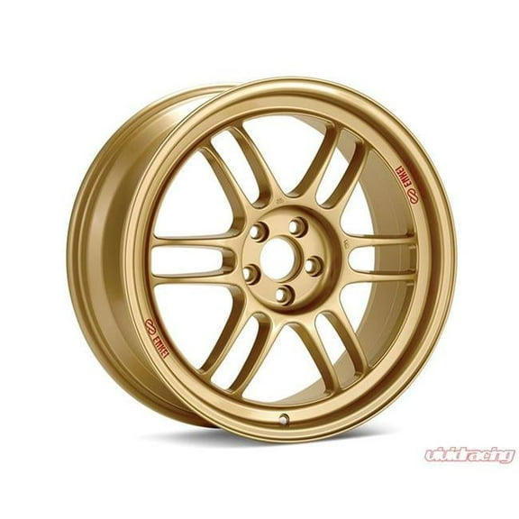 Enkei 35 mm 17 x 9, 5 x 114.3 RPF1 Offset Bore Gold Wheel - 73 mm