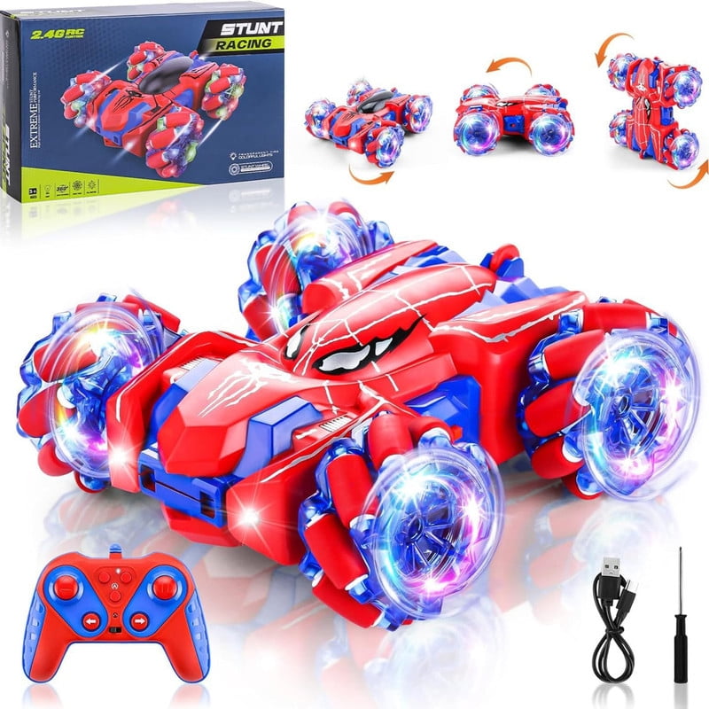 Enkey Spider Remote Control Car, Double Sided 360°Rotating 4WD OffRoad