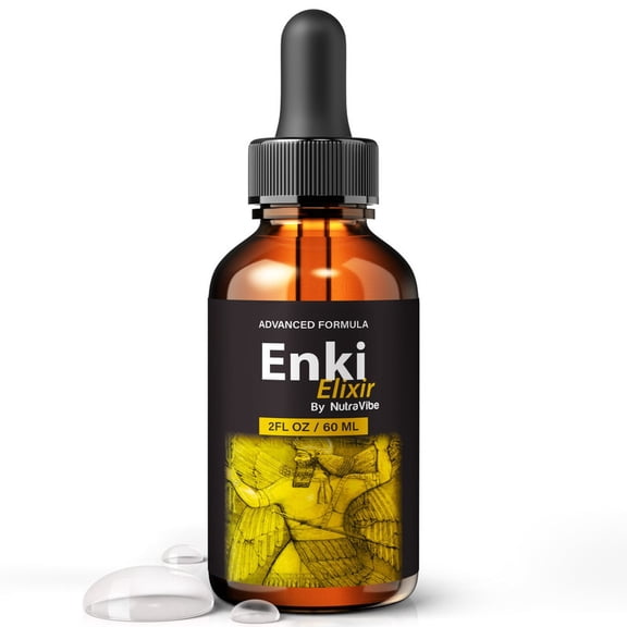 Enki Elixir Drops Daily Liquid Formula with a Clean, Natural Blend to Support Natural Flow, Balanced Levels & Healthy Circulation | Convenient for Consistent Use (30 Servings)