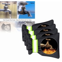 Enlarge Outdoor Faucet Cover for Winter Freeze Protection, Hose Bib Covers for Wall Taps Outside, Waterproof & Frost Free Insulated Spigot Cover, Faucet Socks - 4Pcs(8.6"x7")