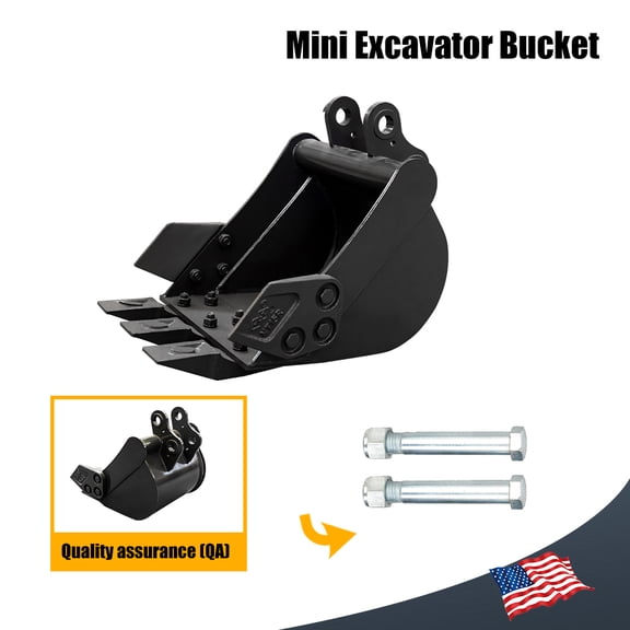 Enlarged TI.8in Mini Excavator Attachment Bucket Strong Alloy High Compatibility