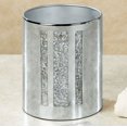 thumbnail image 1 of Enlighten Wastebasket Silver, Made of Metal and Resin, Metallic Foil Flakes 9.5 Inches High, 1 of 1