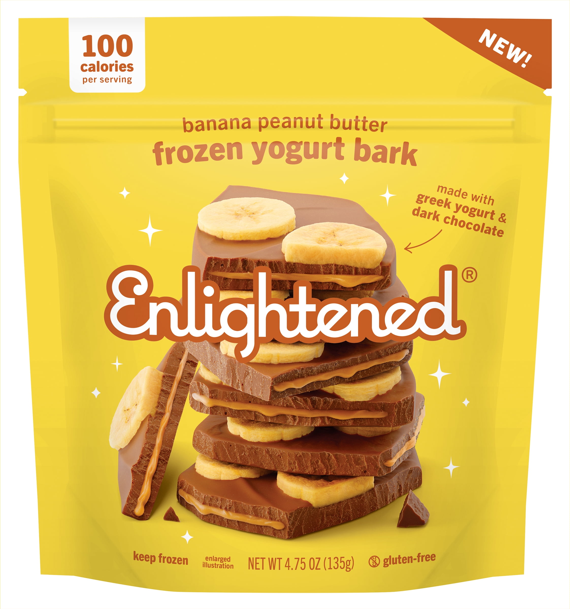 Enlightened Banana Peanut Butter Frozen Greek Yogurt Bark, 4.75 oz