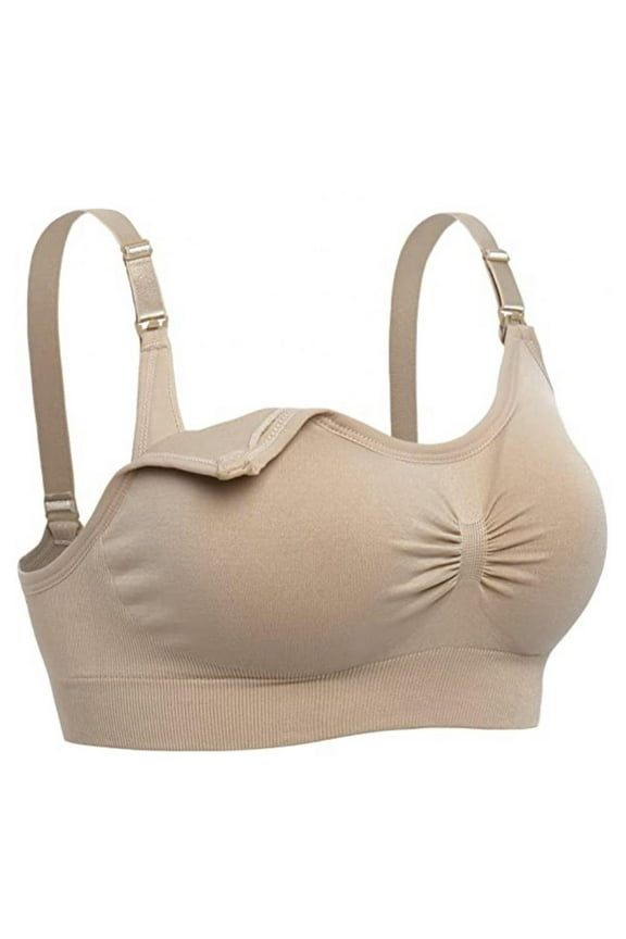 Pregnant Women Postpartum Plus Size Solid Color Nursing Bras Breastfeeding Underwear