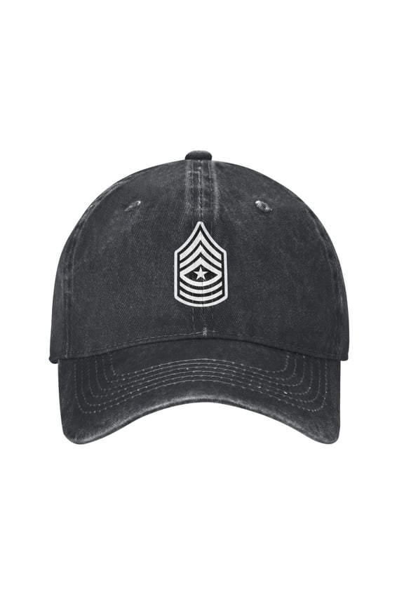 Enlisted Rank - Sergeant Major Cowboy Hat Baseball Hat Trucker Hat For Men Women Retro Denim Hats Baseball Cap Dad Hat