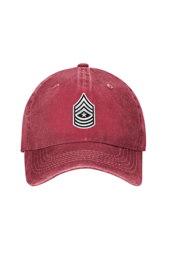 Enlisted Rank - Sergeant Major Cowboy Hat Baseball Hat Trucker Hat For Men Women Retro Denim Hats Baseball Cap Dad Hat