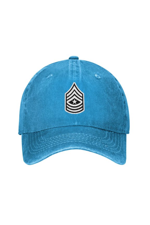 Enlisted Rank - Sergeant Major Cowboy Hat Baseball Hat Trucker Hat For Men Women Retro Denim Hats Baseball Cap Dad Hat