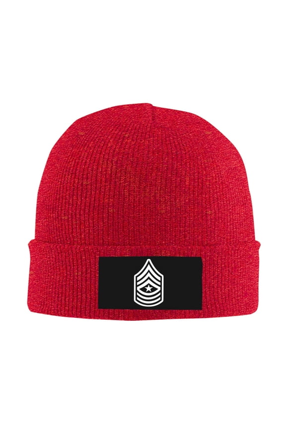 Enlisted Rank - Sergeant Major Men Women Knitted Hat Adult Knit Beanie For Fall Winter Knit Hat Cap Slouchy Knitted Skull Cap
