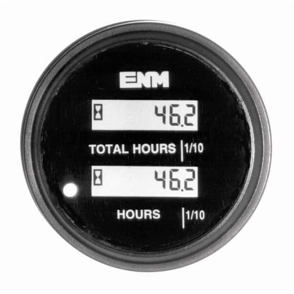 DC Hour Meter,LCD,Round,Resettable PT1210F0