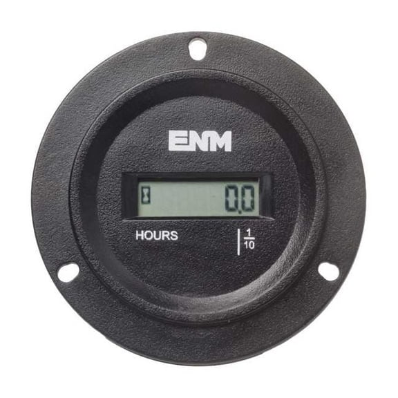 Enm Hour Meter, 3-Hole Round, LCD TB44B65A