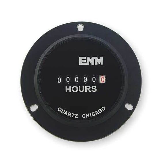 Enm Hour Meter, Electrical, 3-Hole, Flange T50B52