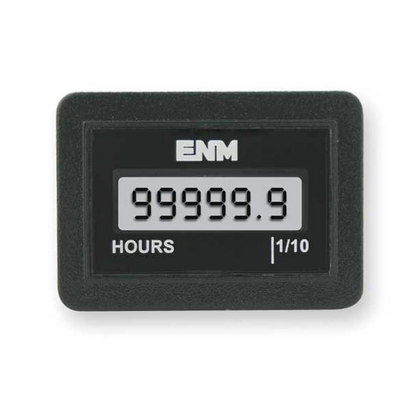 Enm Hour Meter,LCD,Flush Rectangular T1140EB