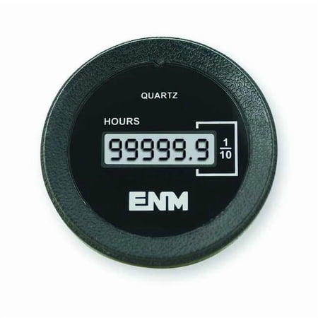 Enm Hour Meter,LCD,Flush Round,2 in. dia. T1160EB
