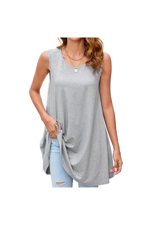 Sleeveless Tank Top for Women Flowy Loose Fit Blouse for Leggings & Summer Outfits