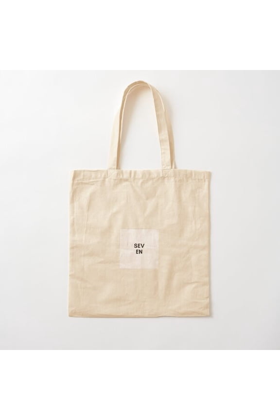 Enneagram Seven Simplicity Logo Canvas Tote Bags, Reusable Shopping Bag