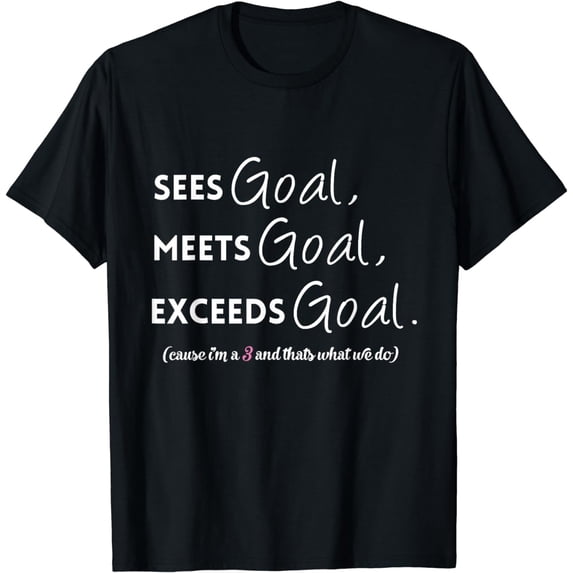 Enneagram Symbol Sentence Type 3 for The Achiever Three T-Shirt