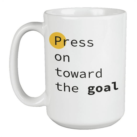 Enneagram Type 3 - Coffee and Tea Mug: Press on toward the goal Phil 3:14 (15oz)