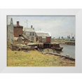 thumbnail image 1 of Enneking, John Joseph 24x19 White Modern Wood Framed Museum Art Print Titled - Fishing Pier, 1 of 4
