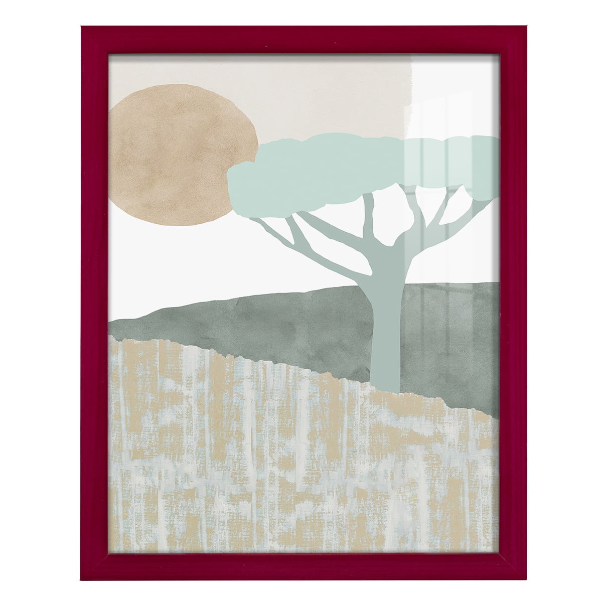 Ennerdale I - Framed Print w/glass - Cherry Red