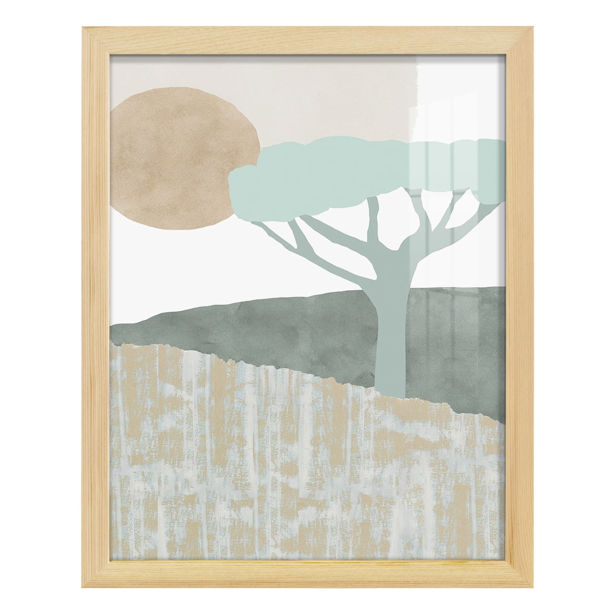 Ennerdale I - Framed Print w/glass - Natural Wood