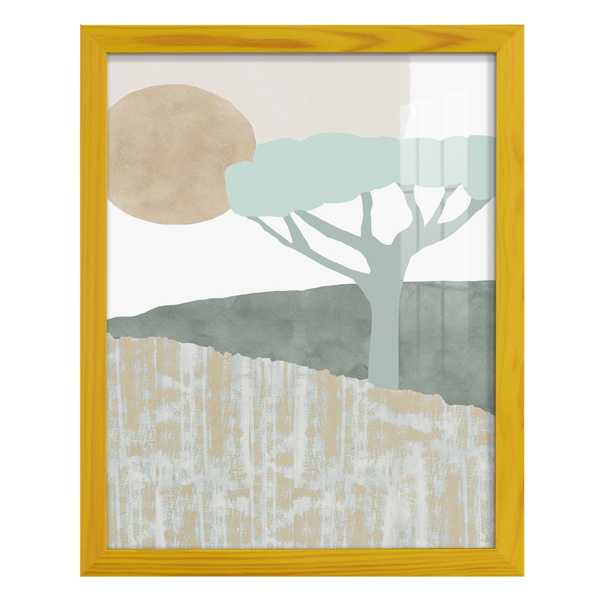 Ennerdale I - Framed Print w/glass - Sunflower Yellow