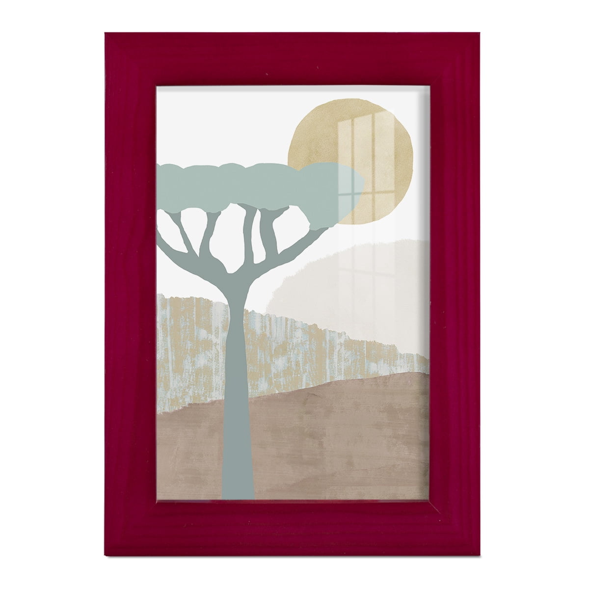 Ennerdale II - Framed Print w/glass - Cherry Red