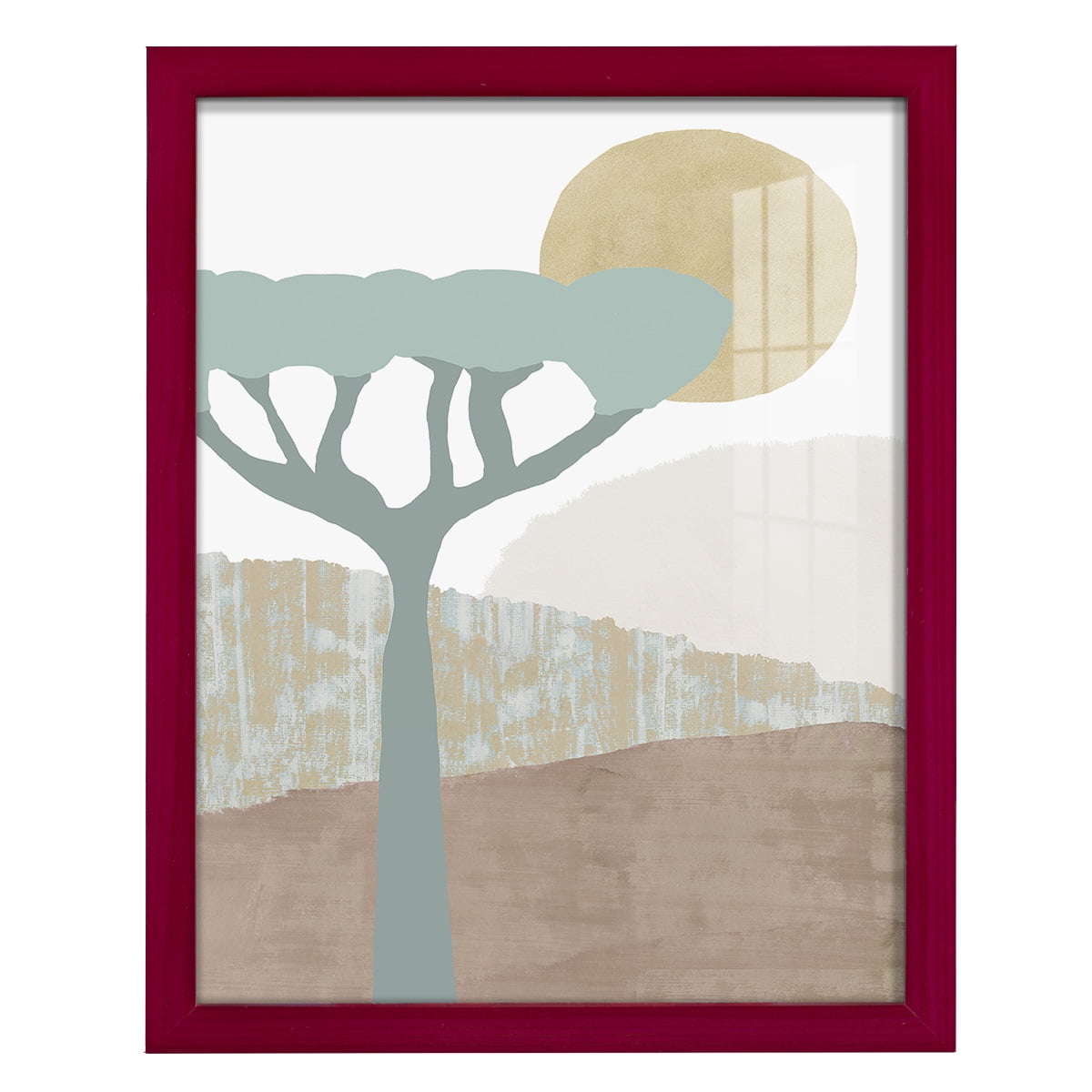 Ennerdale II - Framed Print w/glass - Cherry Red