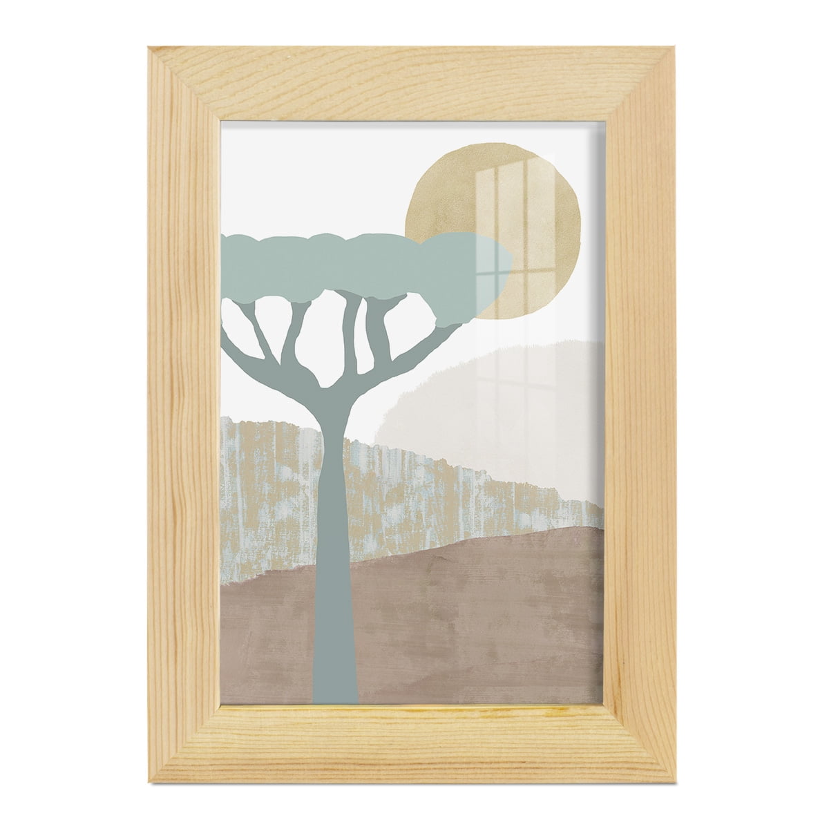 Ennerdale II - Framed Print w/glass - Natural Wood