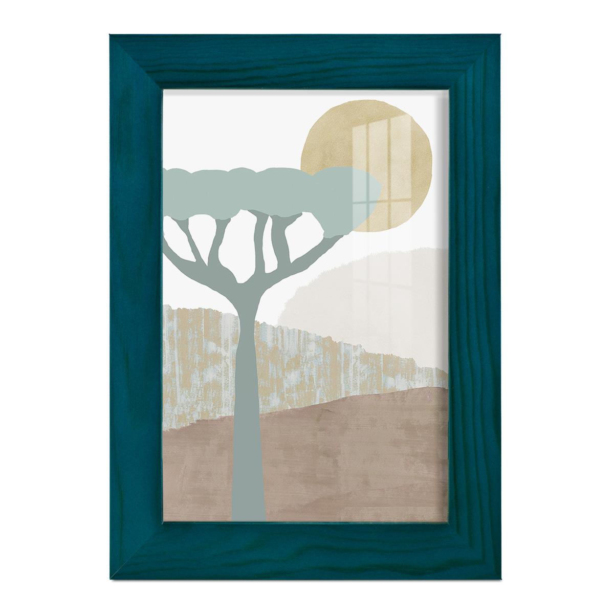 Ennerdale II - Framed Print w/glass - Ocean Blue